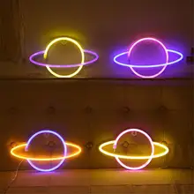 

Planet Bar Neon Sign Light Party Wall Hanging LED For Xmas Shop Window Art Wall Decor Neon Lights Lamp USB Or Battery Powered