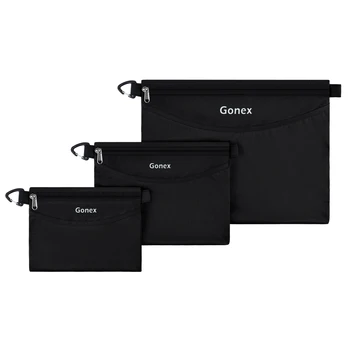 

Gonex Travel Packing Pouches with Zippers Water-resistant Packing Bag 3 Sets for Travel Office Outdoor Art