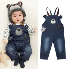 Denim Denim Overalls Toddler Kid Baby Boy Girl Bear Clothes Romepr Overalls Bib Pants Denim Children Outfit