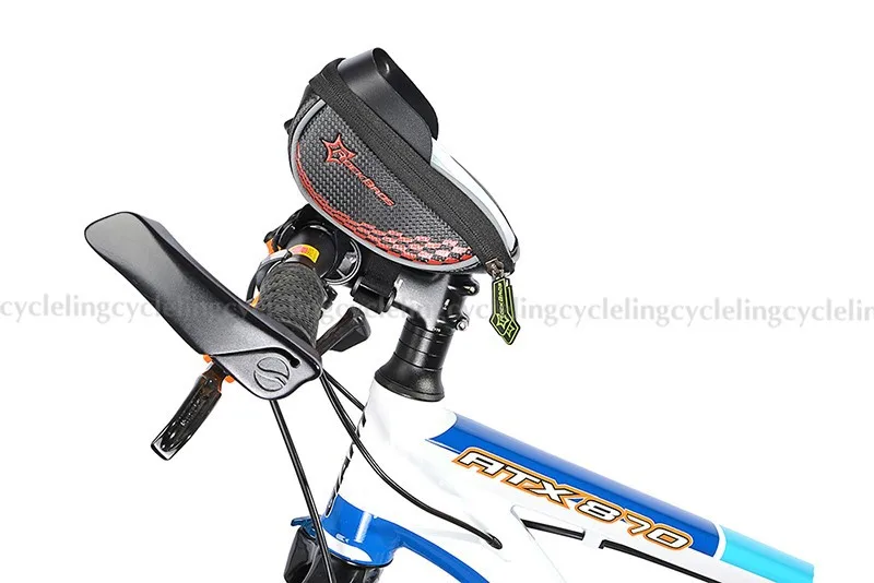 ROCKBROS Mountain Road Cycling Bike Bicycle Frame Pannier With Shade Baffle Front Tube Phone Touch Bag For