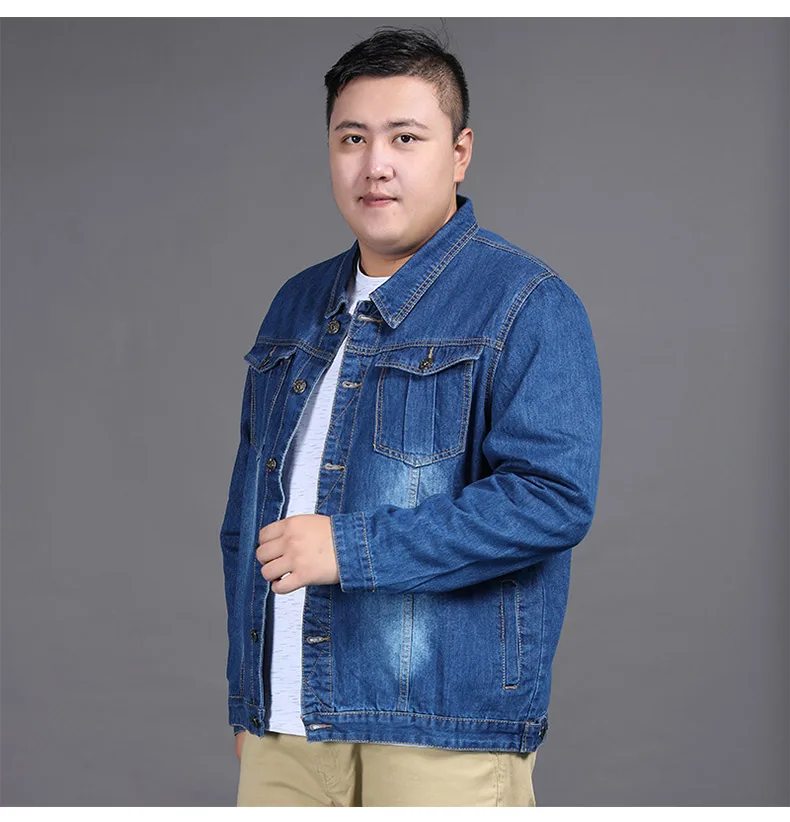 Мужские джинсовые куртки 10XL 8XL 6XL 5XL, весенний светильник, синие джинсовые куртки, мужские хлопковые тонкие джинсовые пальто, мужские повседневные джинсовые пальто