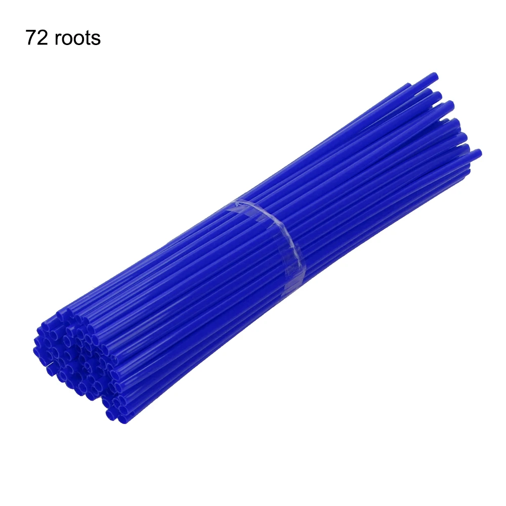 LEEPEE 72pcs Motorcycle Bike Wheel Rim Spokes Skins Off Road Shrouds Covers Motorbike Accessorie Moto Wheel Hub Decoration