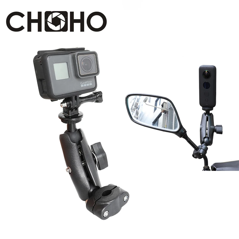 For Gopro Accessories Motorcycle bracket Mount rearview mirror Supporter  Bike Handlebar Ride for Gopro Hero SJCAM Xiaomi Yi DJI