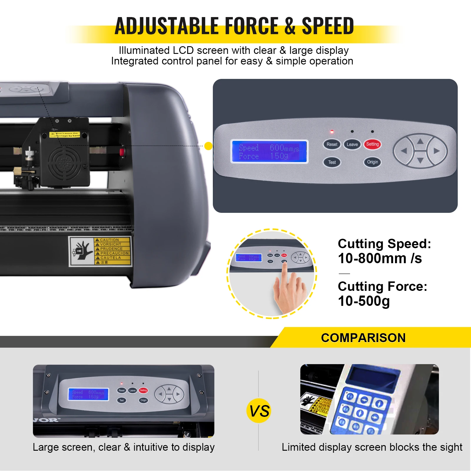 Vinyl Cutter Machine Computer Windows Software 3 Blades Pen Holder 14Inch 375MM Max Paper Feed Printer Cutting Plotter