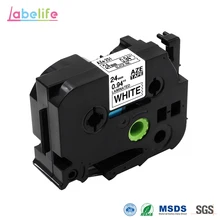 Labelife 1 шт. многоцветный 24 мм черный на белом tze251 TZ251 TZe-251 TZe251 совместим с Brother p touch label tape p-touch 7600
