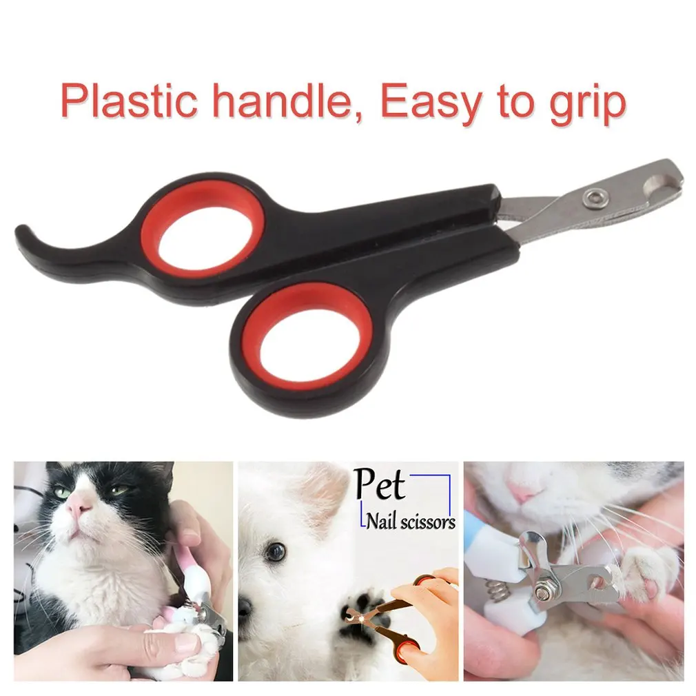 Pet Puppy Dog Cat Grooming Nail Toe Claw Clippers Scissors Trimmer Groomer Cutter Stainless Steel With Plastic Handle