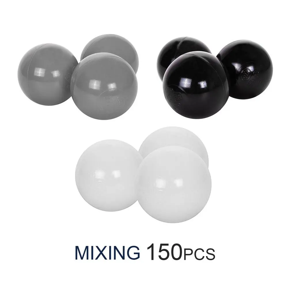 50/150Pcs 7CM Baby Anti Stress Ocean Ball Safe Plastic Black Grey White Balls For Pool Pit Outdoor Sport Game Toys For Children photo