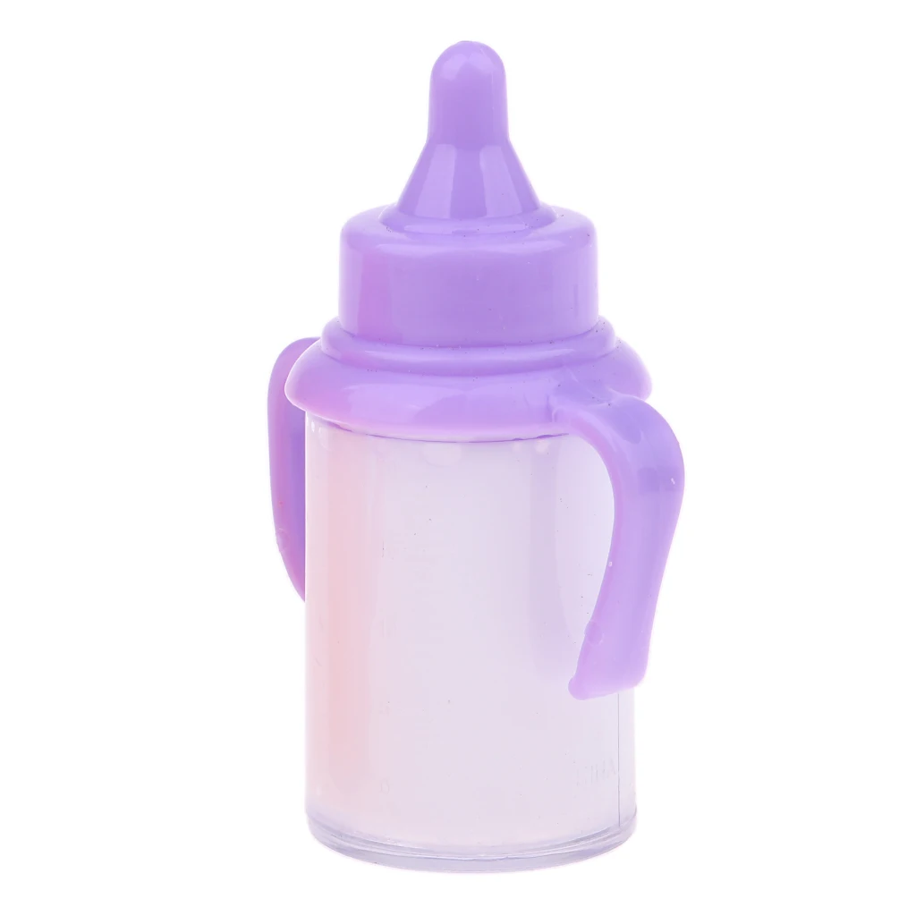 Reborn Infant Bottles Baby Doll Supply Milk Bottles With Two Handles