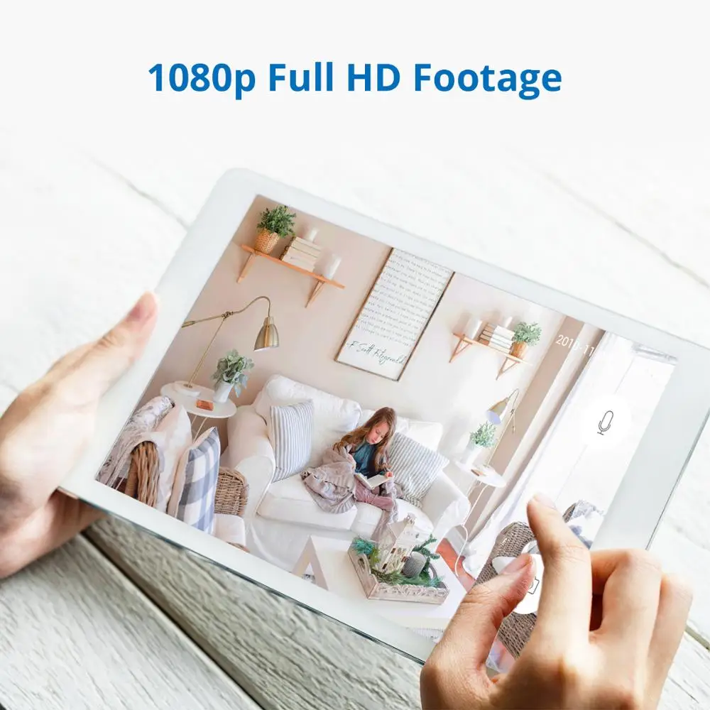 ANNKE WiFi ip-камера 1080P HD домашняя камера безопасности беспроводная домашняя камера безопасности двухстороннее аудио ночное видение смарт-камера системы видеонаблюдения