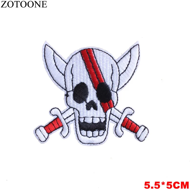 Нашивки ZOTOONE с вышивкой наклейки для одежды логотипом фламинго черепа цветов еды