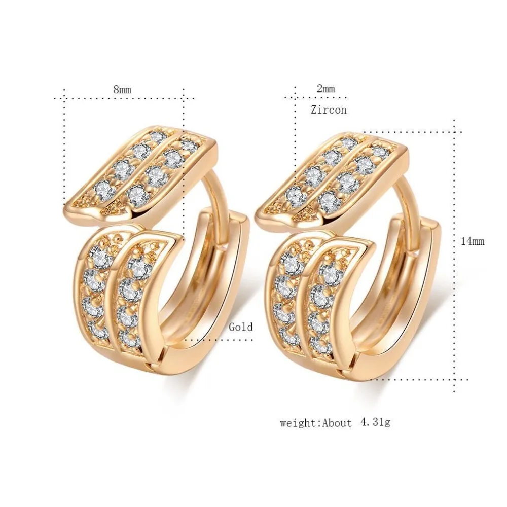 MxGxFam серьги крылья серьги для женщин золотой цвет 18 k креативные модные ювелирные изделия AAA+ циркон никеля бесплатно