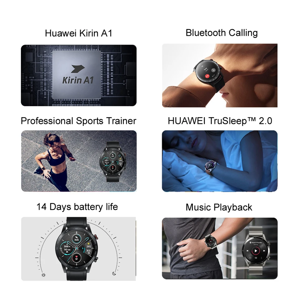 Huawei Honor magic Watch 2 magic 2 Смарт-часы датчик кислорода в крови spo2 телефонный Звонок трекер сердечного ритма для Android iOS