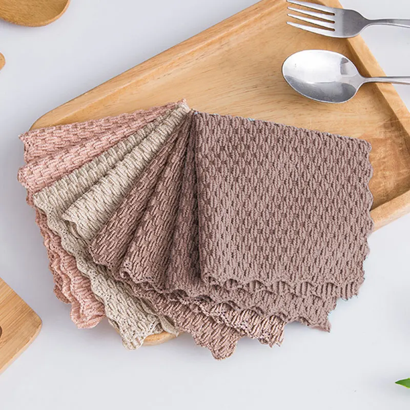 

Kitchen Anti-grease Wiping Rags Efficient Super Absorbent Microfiber Cleaning Cloth Home Washing Dish Kitchen Cleaning Towel