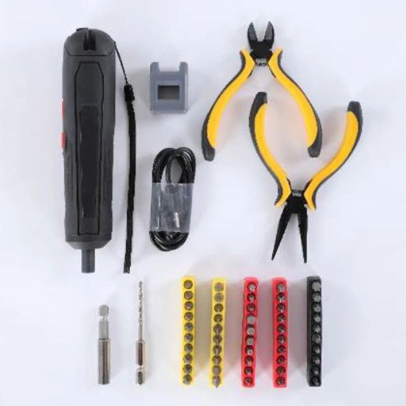 

Mini Electric Screwdriver Bits Set 50 In 1 Multifunctional Opening Repair Tool Set USB Rechargeable Househould Hand Repair Tools