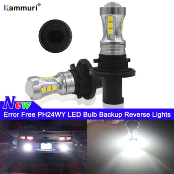 

White Error Free PH24WY SPH24 LED Bulb For Chevrolet Camaro Cadillac SRX Ford Taurus GMC Acadia etc led Backup Reverse Lights