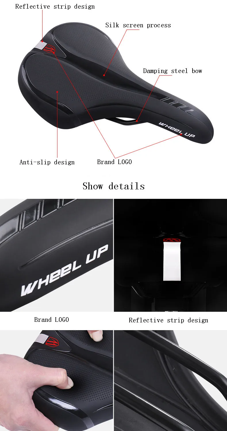Велосипедное седло Wheelup, универсальное, комфортное, для горного велосипеда, шоссейного велосипеда, dead fly, велосипедная Светоотражающая подушка