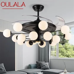 OULALA – grand ventilateur de plafond moderne de 52 pouces, avec télécommande sans lame, pour la maison et la salle à manger 