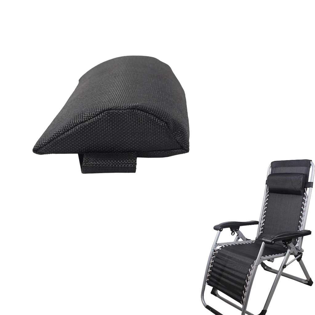 Подголовник подушка для складывания пляжного слинга/кресла для отдыха для двора, пикников, пляжа-5 цветов на выбор - Цвет: Black