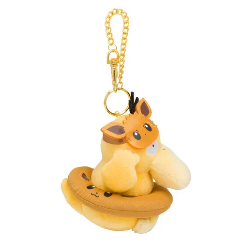 12cm Plush Tail goods Psyduck Eveen Golden keychain Anime pet Stuffed soft Toys positive energy Halloween christmas gift kid