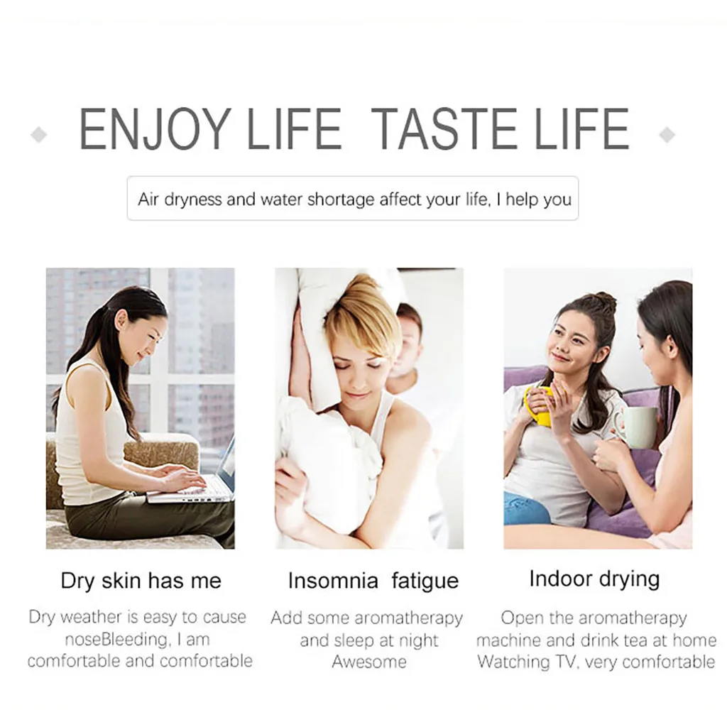 Air Mute Humidifier Essential Oil Diffuser LED Aromatherapy Humidifier Ultrasonic humidifier Mute Aromatherapy Air humidifier