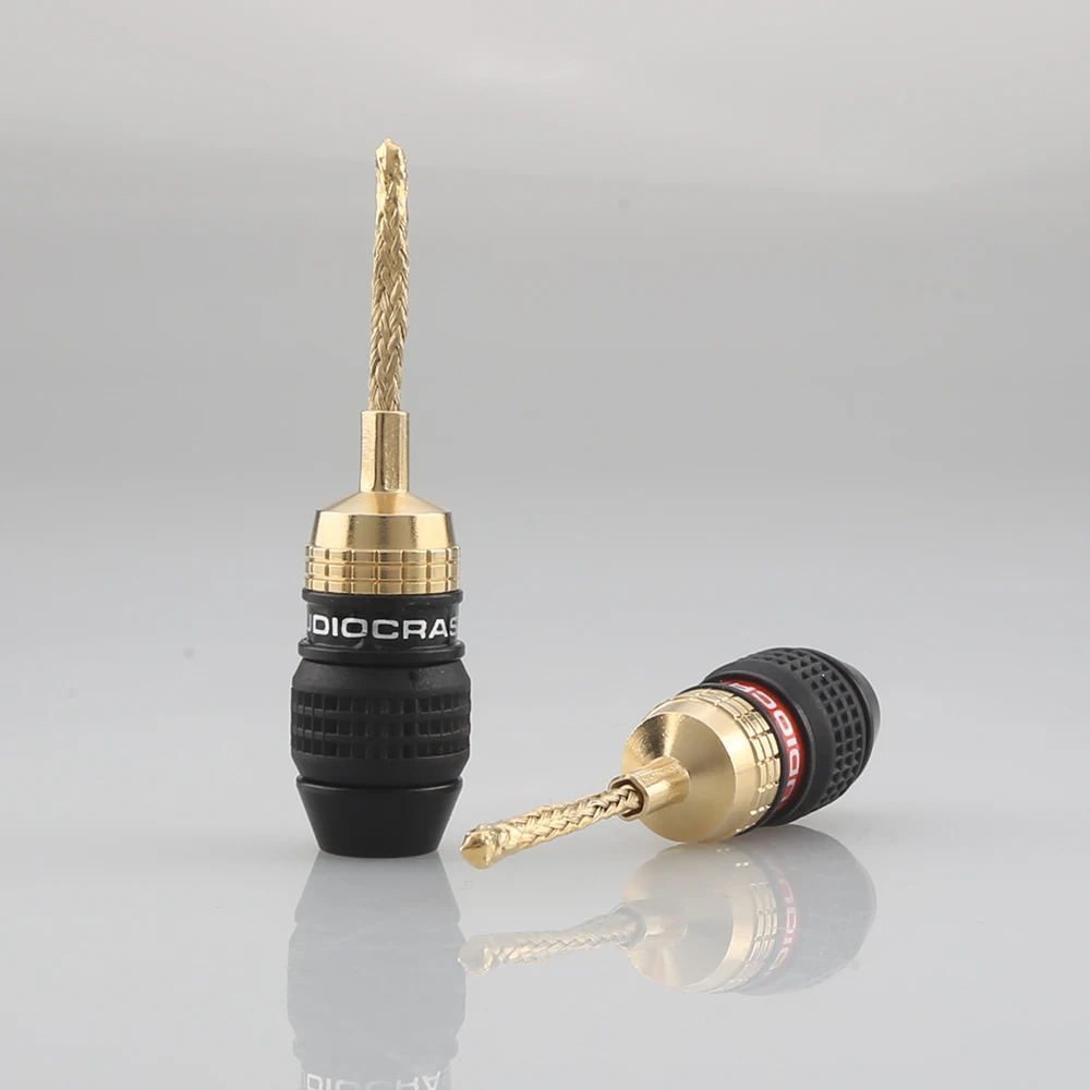 de cobre trançado, conector de banana, plugue