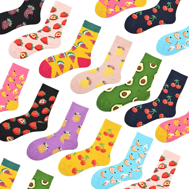 Скейтборд Chaussette Homme модные мужские носки с фруктами ананас черешня в европейском