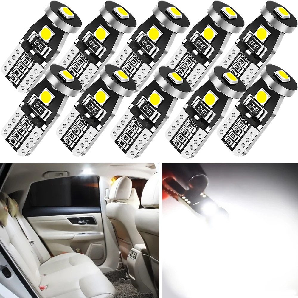 Светодиодная лампа W5W T10 10X для Chevrolet Cruze Orlando Captiva Aveo Trax Lacetti Spark аксессуары салона