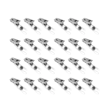 

150PCS Metal Badge Clips Double Hole Durable Badge Holders Badge Clips with Clear PVC Straps