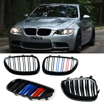 

Front Kidney Grille 1 Pair 3 Color Carbon Fiber Gloss Black M5 Style Auto Car Styling Racing For BMW 5 Series E60 E61