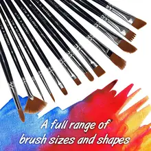 12 шт./компл. Профессиональный художественная кисть для обучения нанесению акрила акварель, масло, живопись