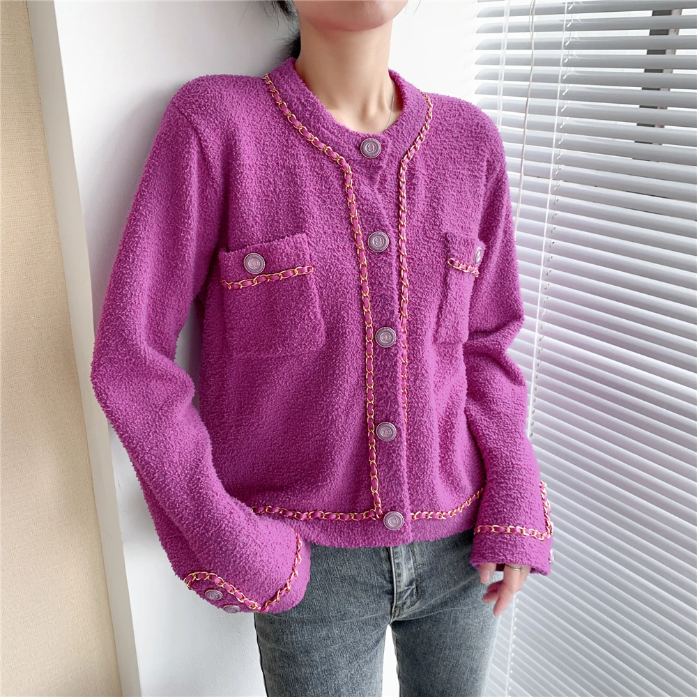 

New Korean Autumn Knitted Women Sweater Coat Single-Breasted Fashion Long Sleeve Sweater High Quality Cardigans Tops Clothes