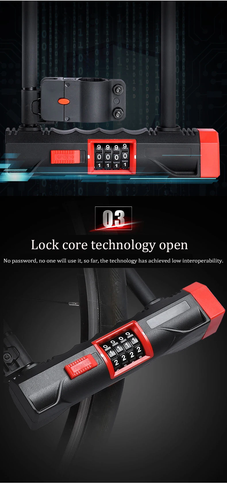 u lock bike Bicycle code lock candado bicicleta candado moto bicycle lock motorcycle antivol moto anti theft cadeado bicicl