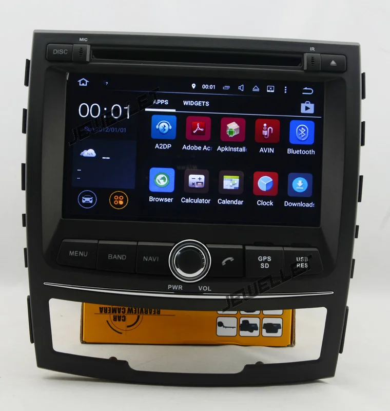 Perfect Quad core 1024*600 HD screen Android 9.0 Car DVD GPS radio Navigation for Ssangyong Korando,New Actyon 2011-2013 1