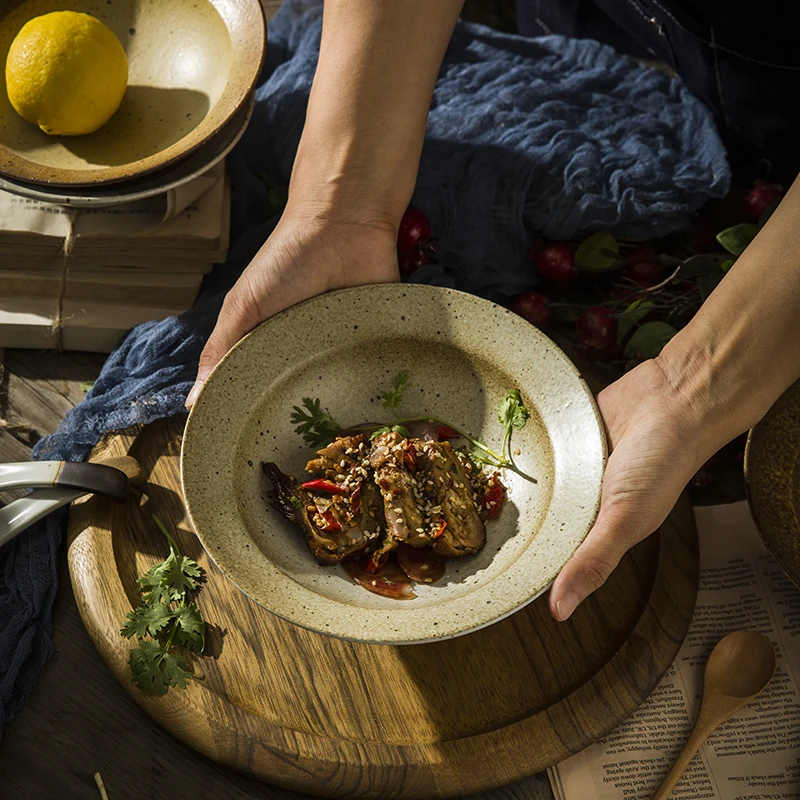 Kinglang Ретро японская керамическая лапша быстрого приготовления Ramen чаша ручной работы большая чаша