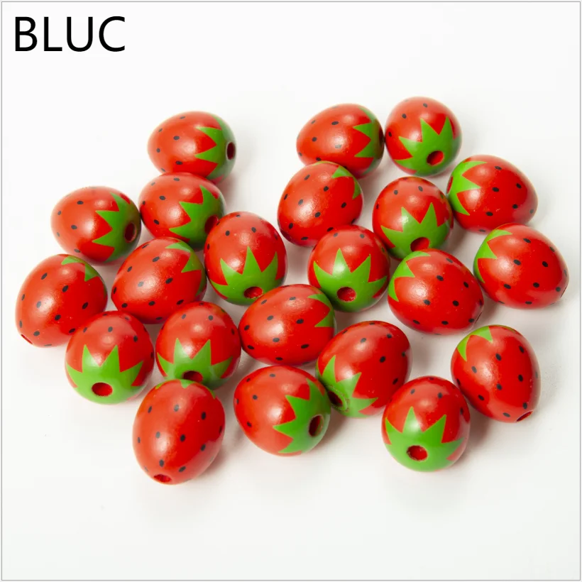 NEW Valentine day beads Pnk love heart Wooden Beads DIY custom party bead  for decoration Children's Toys Bracelet Accessories