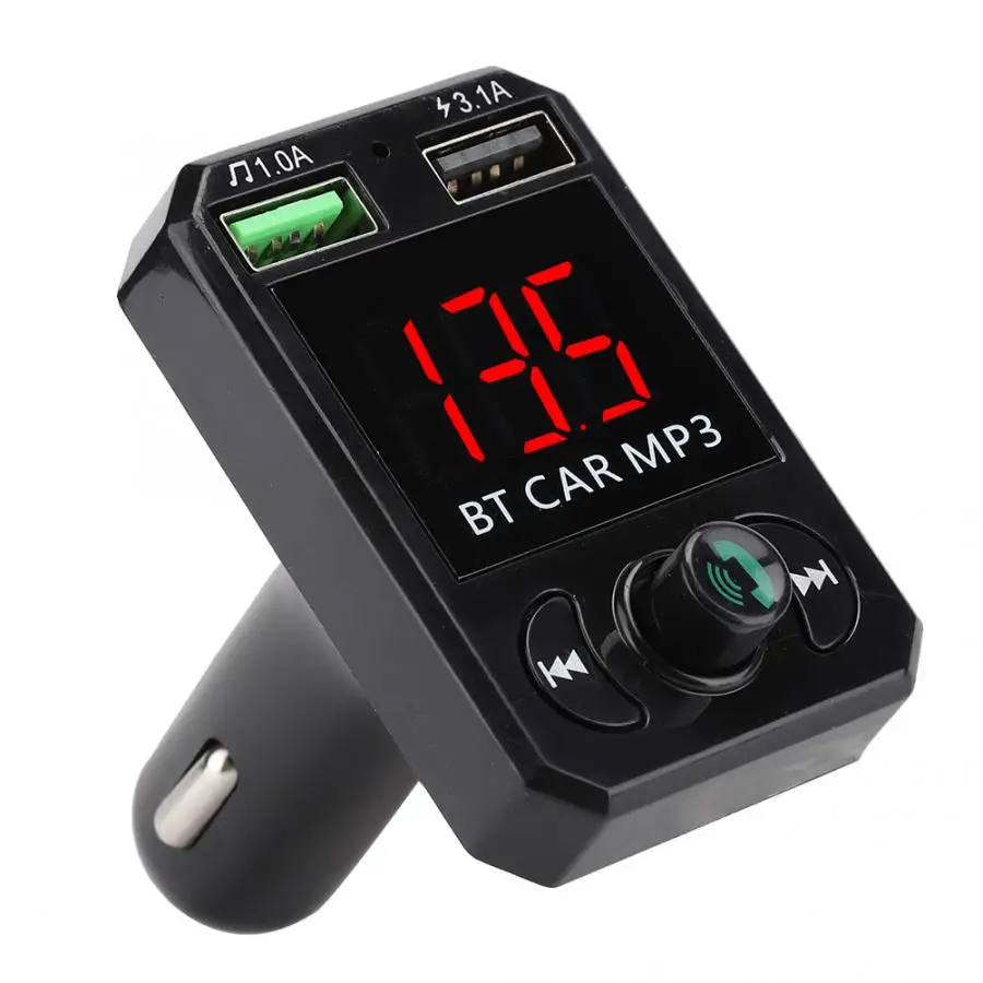 Мини-прикуриватель Автомобильный MP3 с умным Bluetooth чипом громкой связи двойной USB быстрая зарядка Bluetooth Автомобильный MP3