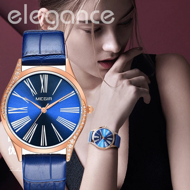 

MEGIR Fashion Women Watches Top Brand Luxury Ladies Quartz Watch Clock Lover Hour Watch Relogio Feminino For Girls 2019 New