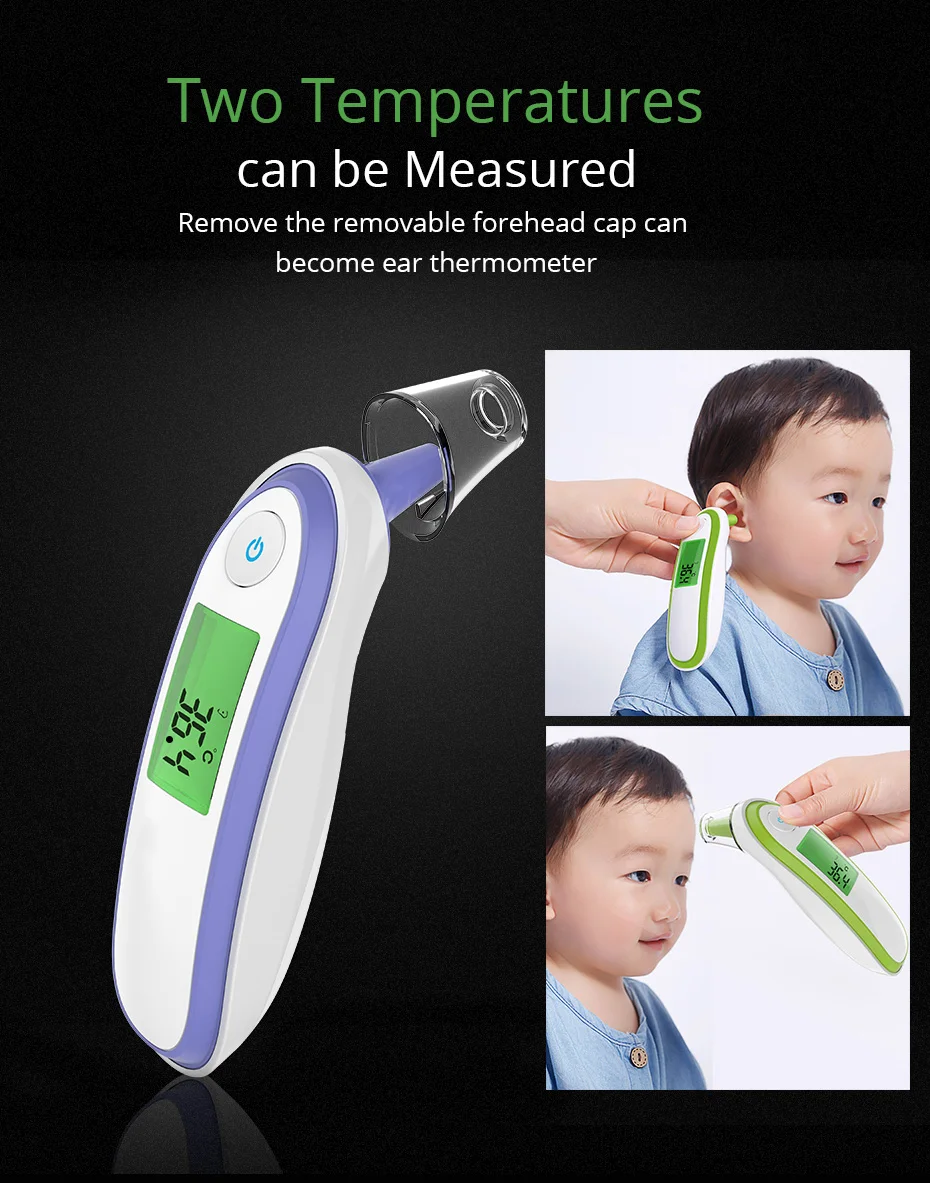 Baby/Adult Digital Termometr Infrared Forehead/Ear Body Temperature Thermometer Non-contact Fever Medical Ear Thermometre