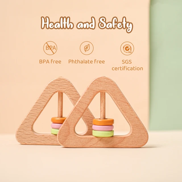 Wooden Baby Rattle: A Montessori-inspired toy for sensory development