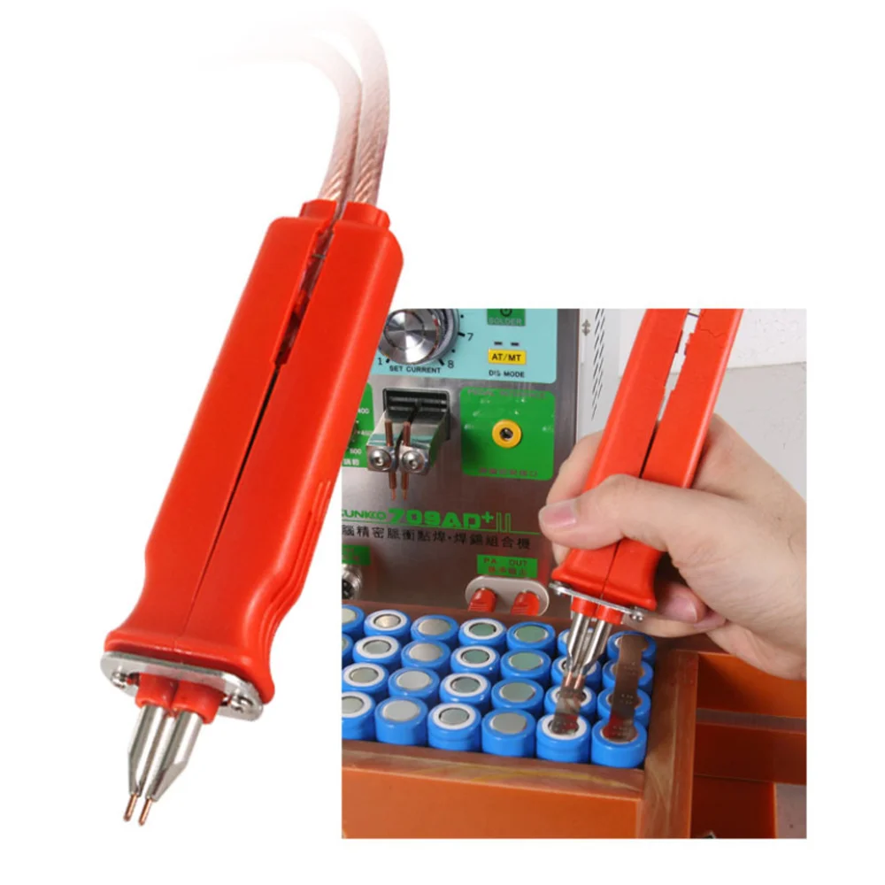 SUNKKO 709A 719A HB-70B Adjustable Universal Welding Pen for Lithium 18650 Battery Spot Welder + 5Pair Small Welding Pin