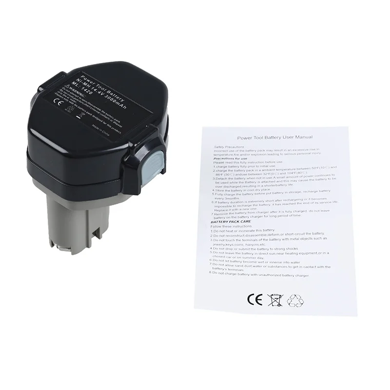 14,4 V Батарея для MAKITA 1433 1434 Makita 6233D 4033D 6333D 6336D 6337D 8433D, черный+ серый