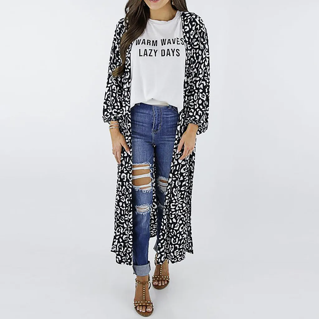 

Women Long Sleeves Chiffon Print Sandy Beach Dress Cardigan Smock Easy Beach Cover Up Swimwear Women Swimsuit Saida De Praia