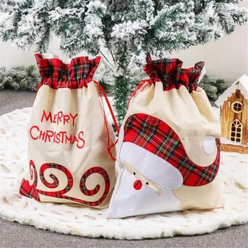 買取 クリスマスの装飾ホームリネンギフトバッグトートバッグギフトバッグ巾着巾着ポケット рождество новый год ナヴィダード出生
