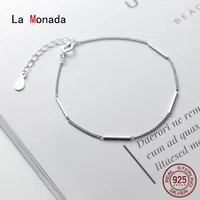 La Monada Straight Bracelets For Women Silver 925 Sterling Silver Fine Real Silver 925 Jewelry Bracelet Chain Women's Bracelet 1