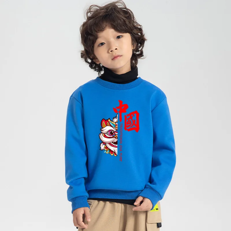 

Girl Sweater Suit 2Pcs Sets Plus Velvet ThickeningRound Neck Cartoon Sweater Shirt Pants Leisure Sports Suit Children Clothes