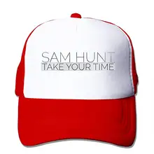 Сэм Хант-Возьмите свое время Модный логотип музыкальной группы Дальнобойщик шляпа бейсбольная Кепка Сетка Черная кепка для подростков и взрослых