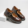 2023 Spring and Autumn New College Style Mary Jane Shoes Fashion Round Toe Flat Bottom Genuine Leather Low Heel Women Shoes 1