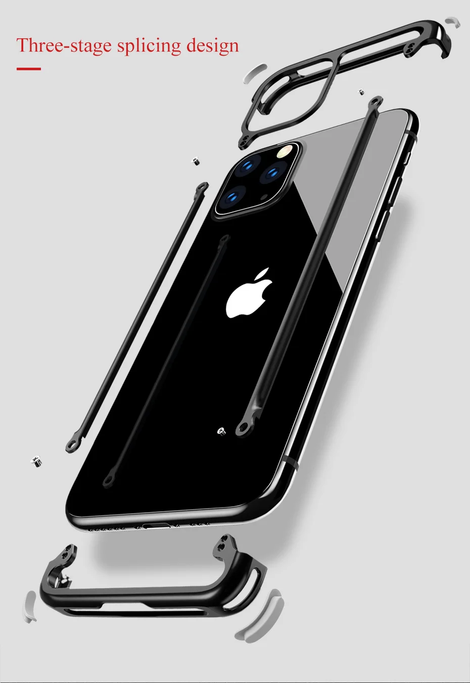 Роскошный чехол для Iphone 11 11 pro max подушка безопасности металлический персональный чехол для Iphone 11 pro чехол 360 полная защита металлический бампер