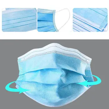 

20pcs Kids Disposable Mouth Mask 3 Layers Dustproof Non-woven Breathable Respirator Mouth-Ruffle