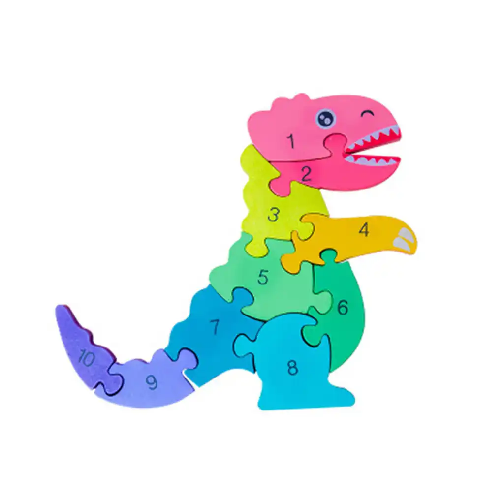 wooden dinosaur jigsaw